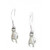 Italian Good Luck Hand Sign sterling silver earrings .925 pair