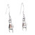 Italian Good Luck Hand Sign sterling silver earrings .925 pair size example