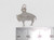 Buffalo sterling silver 2D charm .925 Bison and Buffalos charms size example