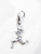 Female Runner on lobster clip sterling silver charm .925 charms additional view