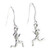 Female Runner sterling silver earrings 925 pair running drops