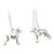 Staffordshire Bull Terrier Dog sterling silver earrings pair