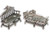 Garden bench sterling silver charm .925 Love Benches charms extra view