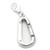 Carabiner sterling silver charm on clip .925 x 1 Climbing charms