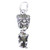 Tiki sterling silver charm .925 x 1 Carvings Tikis Polynesian charms