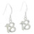18th Birthday sterling silver drop earrings .925 x 1 pair drops