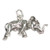Elephant with movable head sterling silver charm .925 Elephants