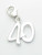 40th Birthday sterling silver charm on clip .925 x 1 charms additional view