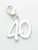 40th Birthday sterling silver charm on clip .925 charms additional view