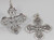 Ornate cross large sterling silver charm pendant .925 Crosses additional view