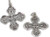Ornate cross large sterling silver charm pendant .925 x 1 Crosses image 6