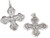 Ornate cross large sterling silver charm pendant .925 x 1 Crosses image 7
