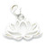 Lotus Flower sterling silver charm with clip .925 x 1 spiritual