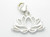 Lotus Flower sterling silver charm with clip .925 spiritual additional view
