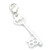 18th birthday key on clip sterling silver charm .925 x 1 charms