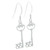 18th birthday sterling silver drop earrings .925 x 1 pair drops B
