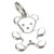 Teddy Bear sterling silver charm .925 x 1 Flat Teddies Bears charms