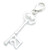 21st birthday key on clip sterling silver charm .925 charms