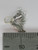 Love Birds sitting on branch sterling silver charm .925 x 1 Lovebird side view