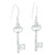 21st birthday sterling silver drop earrings .925 x 1 pair drops