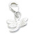 Dragonfly on clip TINY sterling silver charm .925 x 1 Dragon Fly