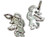 Naughty Angel sterling silver charm .925 Bad Angels charms alternate view
