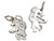 Naughty Angel sterling silver charm .925 x 1 Bad Angels charms image 7