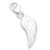 Angel wing on clip sterling silver charm .925x1 Protection charms