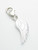 Angel wing on clip sterling silver charm .925x1 Protection charms additional view