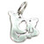Bears Kissing small sterling silver charm .925 Love Bear charms