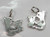 Bears Kissing small sterling silver charm .925 x 1 Love Bear charms image 6