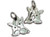 Rabbits kissing sterling silver charm .925 x 1 Love charms additional view