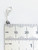 Letter C Initial sterling silver charm on 9mm clip .925 side view
