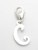 Letter C Initial sterling silver charm on 9mm clip .925 x1 additional view