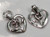 Heart - Rose sterling silver charm pendant .925 Hearts Roses Love additional view