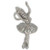 Ballerina Ballet Dancer sterling silver charm .925 x 1 Dancing charms