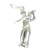 Golfer taking a swing sterling silver charm .925 x 1 Golfing charms
