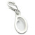 Letter O Initial sterling silver charm on 9mm clip .925 x1