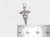 Caduceus sterling silver charm .925 Medical Medicine charms detail