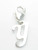 Letter Y Initial sterling silver charm on 9mm clip .925 x1 additional view