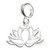 Lotus Flower bead sterling silver charm .925 spiritual beads