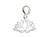 Lotus Flower bead sterling silver charm .925 x 1 spiritual beads additional view
