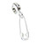 Safety Pin sterling silver bead charm .925 x 1 Opening Safetypin charms