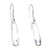 Safety Pin earrings sterling silver .925 x 1 pair Safetypin Pins