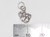 Drama Masks TINY sterling silver charm .925 Theatre Mask charms size example