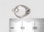 Engagement Ring sterling silver charm .925 Engaged Wedding charms size example