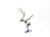 Gymnast on Beam sterling silver clip charm .925 x 1 Gymnastics charms additional view