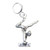 Gymnast on bead fitting sterling silver charm .925 x 1 Gymnastics
