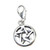 Pentacle on clip small sterling silver charm .925 Pentacles