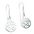 Pentagram small sterling silver earrings .925 pair pentagrams